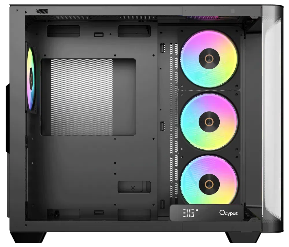 Корпус Ocypus Iota C70 BK Curve ARGB Digital черный без БП ATX 4x120mm ARGB 2xUSB3.2 1xUSB-C audio bott PSU