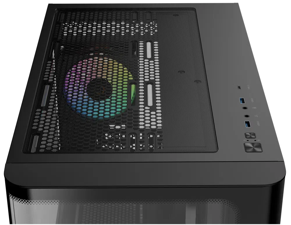 Корпус Ocypus Iota C70 BK Curve ARGB Digital черный без БП ATX 4x120mm ARGB 2xUSB3.2 1xUSB-C audio bott PSU