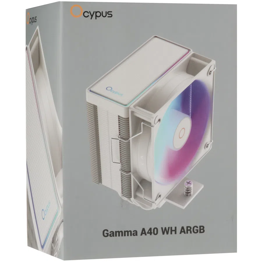 Устройство охлаждения(кулер) Ocypus Gaммa A40 WH ARGB Soc-AM5/AM4/1200/1700/1851 белый 4-pin 29.5dB Al+Cu 200W 420gr Ret