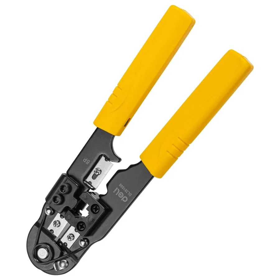 Обжимные клещи Deli DL381008 RJ45 8P для зачистки проводов, кусачки и обжимной инструмент 3-в-1