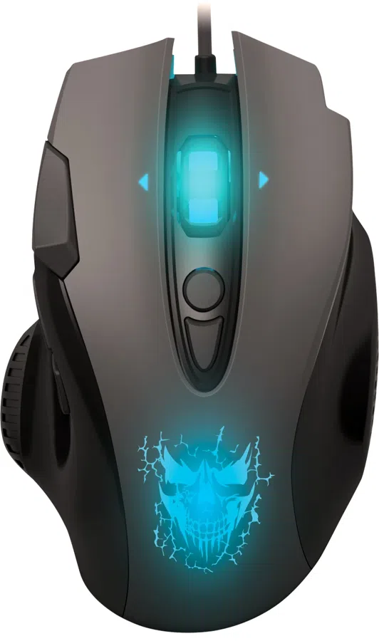 Мышь Qumo Devastator M12 серый оптическая (3200dpi) USB (8but)