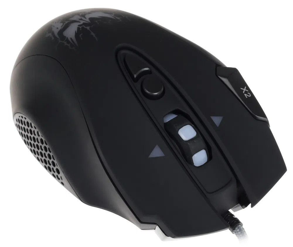 Мышь Qumo Devastator M12 серый оптическая (3200dpi) USB (8but)