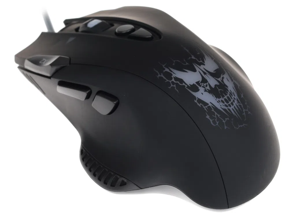 Мышь Qumo Devastator M12 серый оптическая (3200dpi) USB (8but)
