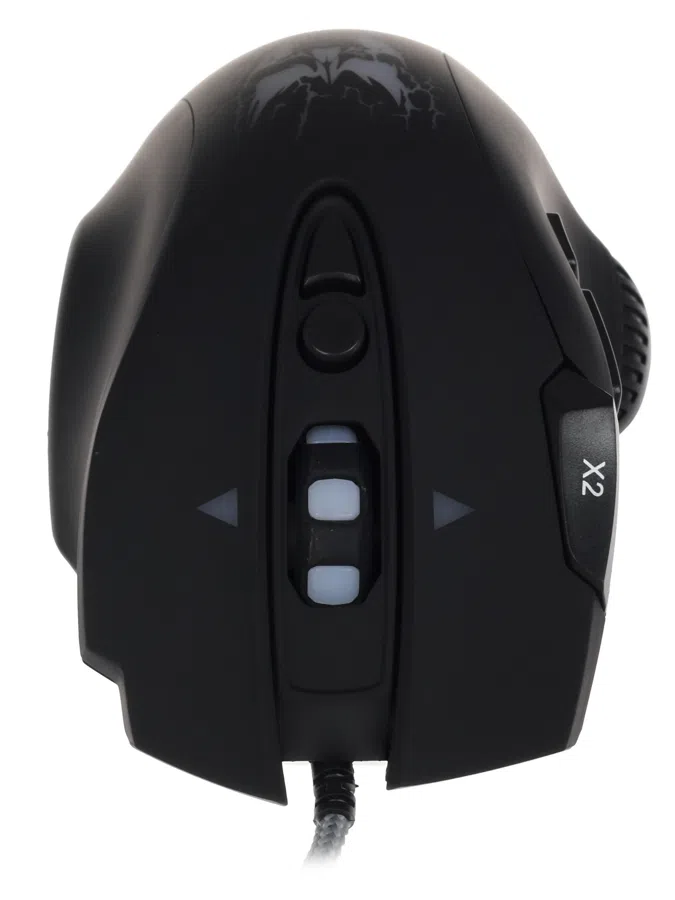 Мышь Qumo Devastator M12 серый оптическая (3200dpi) USB (8but)