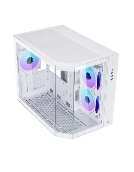 Корпус Eurocase 2771 WH белый без БП mATX 3x120mm ARGB 2xUSB2.0 1xUSB3.0 audio bott PSU