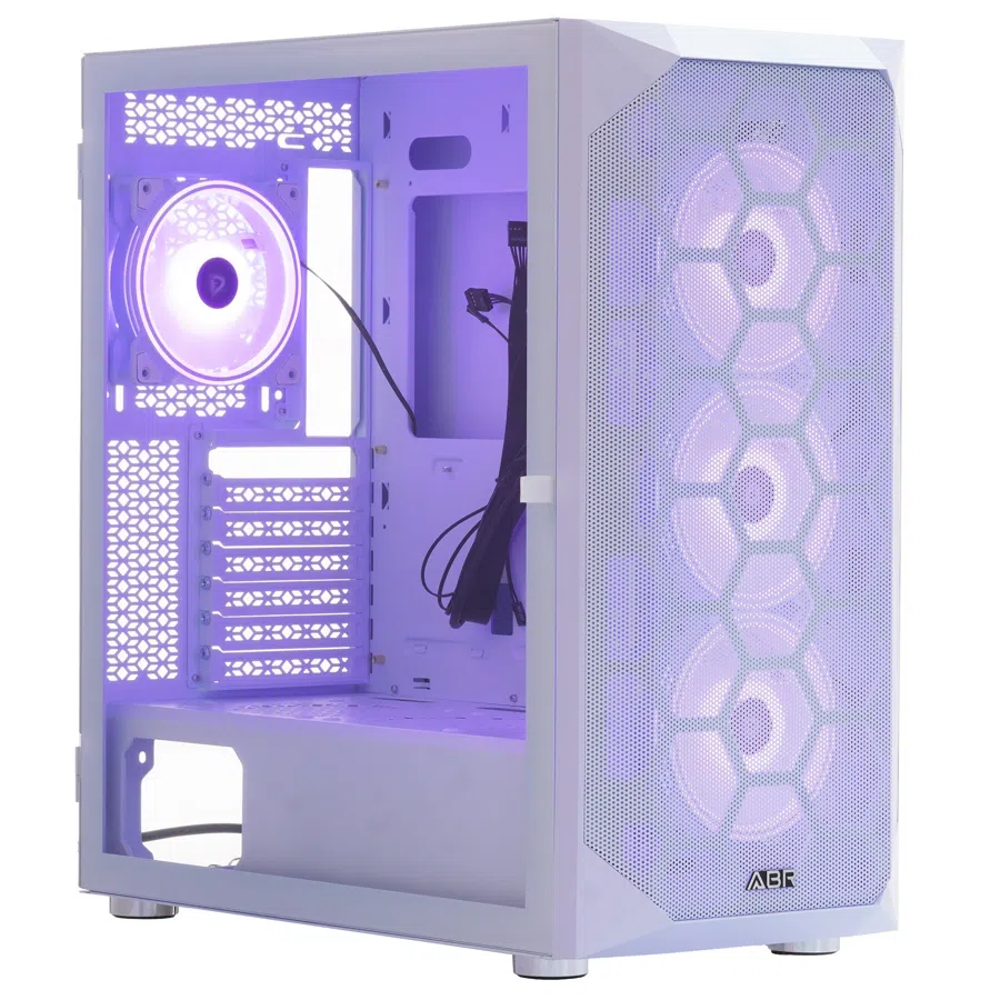 Компьютерный корпус ABR Quantum белый (1хUSB Type-C, 2хUSB 2.0, HD Audio, 4xRGb Fan, ATX, E-ATX)