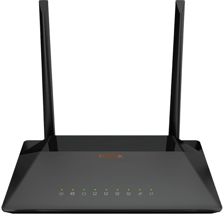 Роутер беспроводной D-Link DSL-224 N300 10/100BASE-TX черный