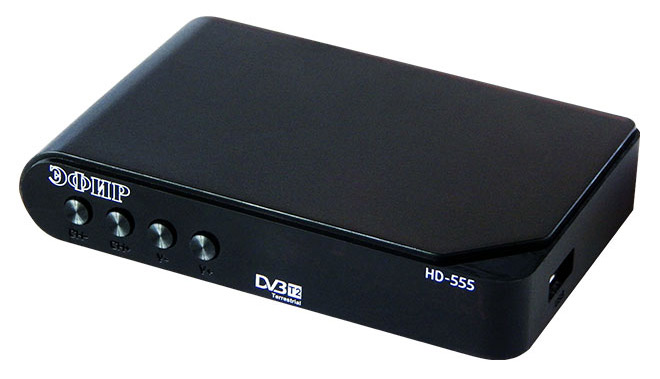 Ресивер DVB-T2 Сигнал Эфир HD-555 черный