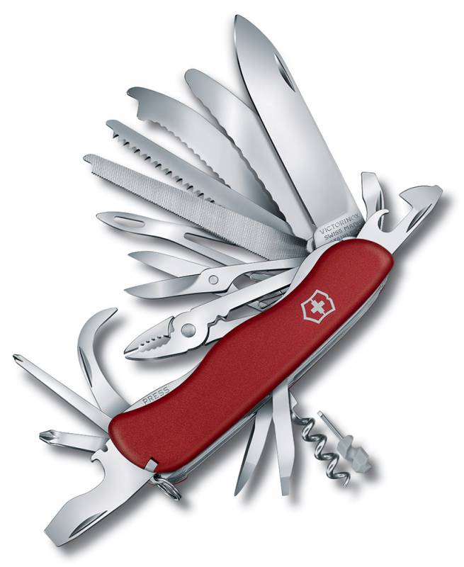 Нож перочинный Victorinox WORK CHAMP XL (0.8564.XL) 111мм 31функц. красный