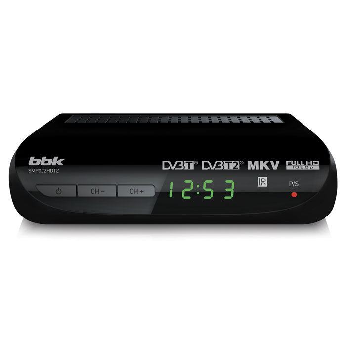 Ресивер DVB-T2 BBK SMP022HDT2 черный