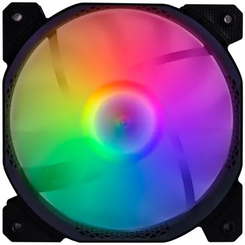 Вентилятор 1STPLAYER F1 Black 120mm LED 5-color 1000rpm, 3pin / F1-BK / bulk