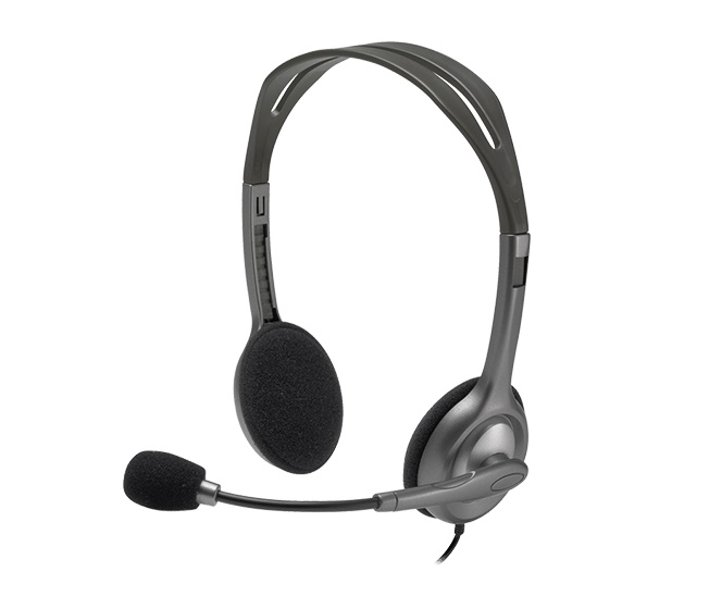 Наушники с микрофоном Logitech H111 серый 1.8м накладные оголовье (981-000593)