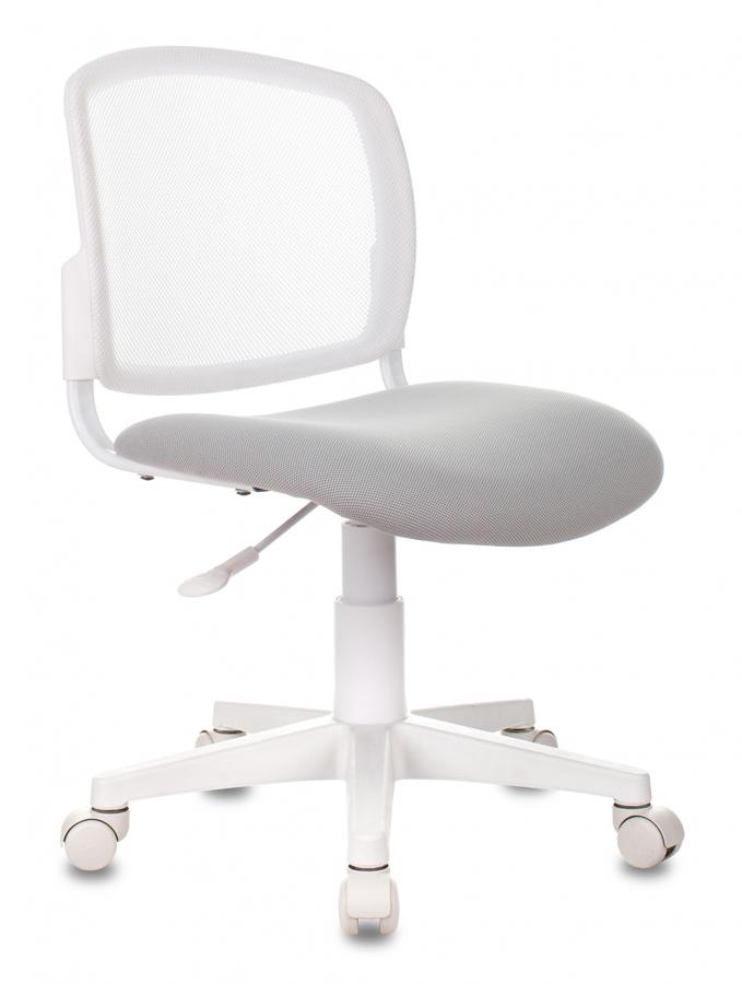 Кресло детское Бюрократ CH-W296NX белый TW-15 сиденье серый 26-40 сетка/ткань крестов. пластик пластик белый