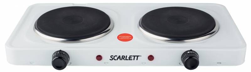 Плита Электрическая Scarlett SC-HP700S02 белый эмаль (настольная)