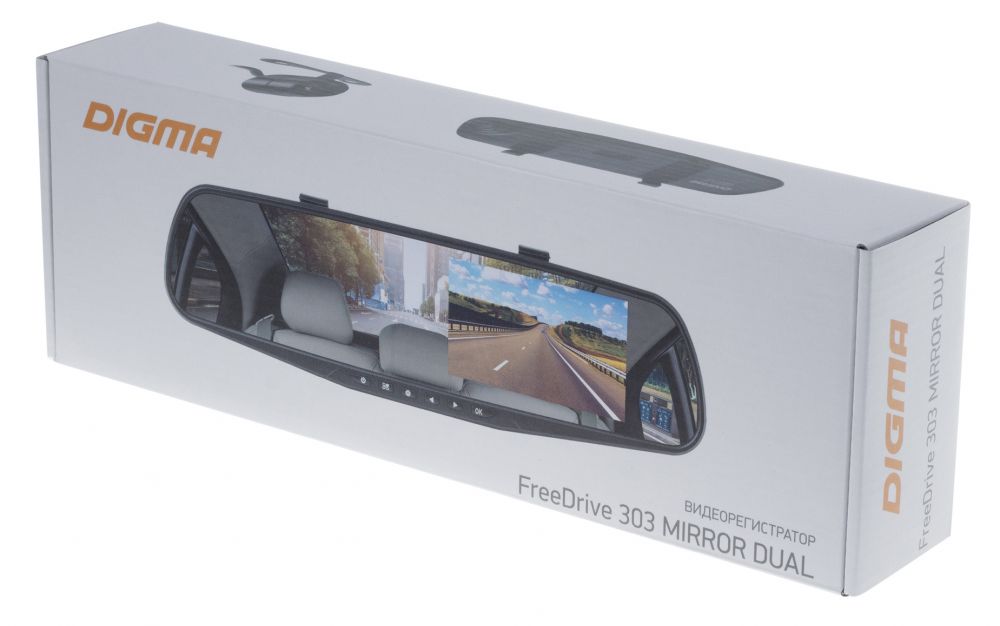 Видеорегистратор Digma FreeDrive 303 MIRROR DUAL черный 5Mpix 1080x1920 1080p 120гр. GP2248