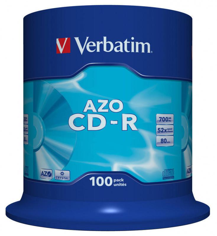 Диск CD-R Verbatim 700Mb 52x Cake Box (100шт) (43430)