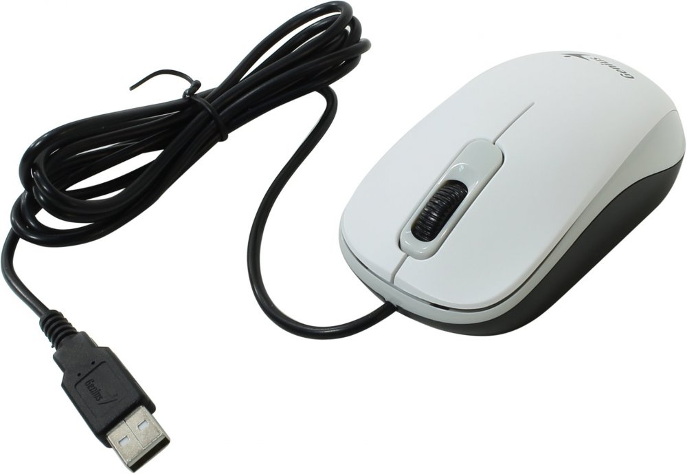 Мышь Genius Optical Mouse DX-110 White (RTL) USB 3btn+Roll (31010116102)