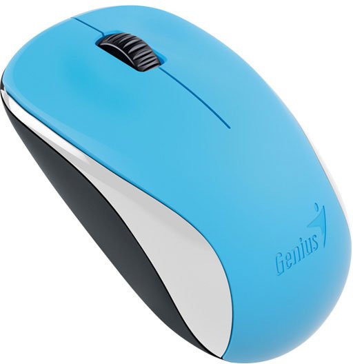 Мышь беспроводная Genius Wireless BlueEye Mouse NX-7000 <Blue>  (RTL) USB 3btn+Roll (31030109109)