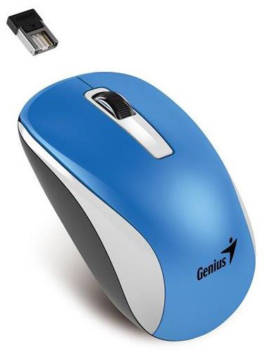 Мышь Genius Wireless BlueEye Mouse NX-7010 <White&Blue> USB 3btn+Roll (31030114110) RTL