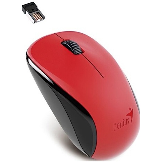 Мышь беспроводная Genius Wireless BlueEye Mouse NX-7005 <Red>  (RTL) USB 3btn+Roll
