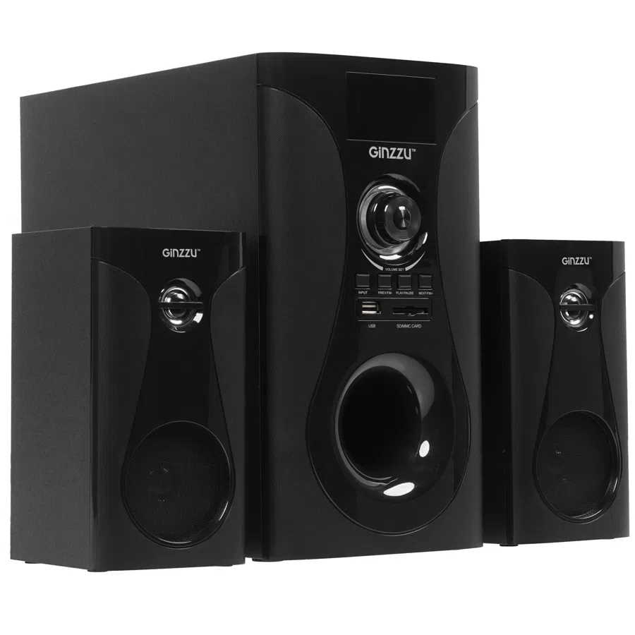Акустическая система 2.1 Ginzzu GM-425 60W/BT/USB/SD/FM/ДУ