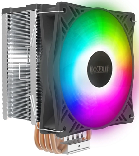 Устройство охлаждения PCCooler GI-X4S Кулер S775/115X/20XX/AM2/AM3/AM4 (TDP 145W, 120mm PWM LED FAN, 4 тепловые трубки 6мм, 800-1600RPM, 18-30.8dBa)