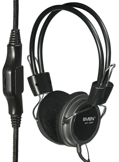 Наушники с микрофоном Sven AP-520 черный 2.2м накладные оголовье (SV-0410520)