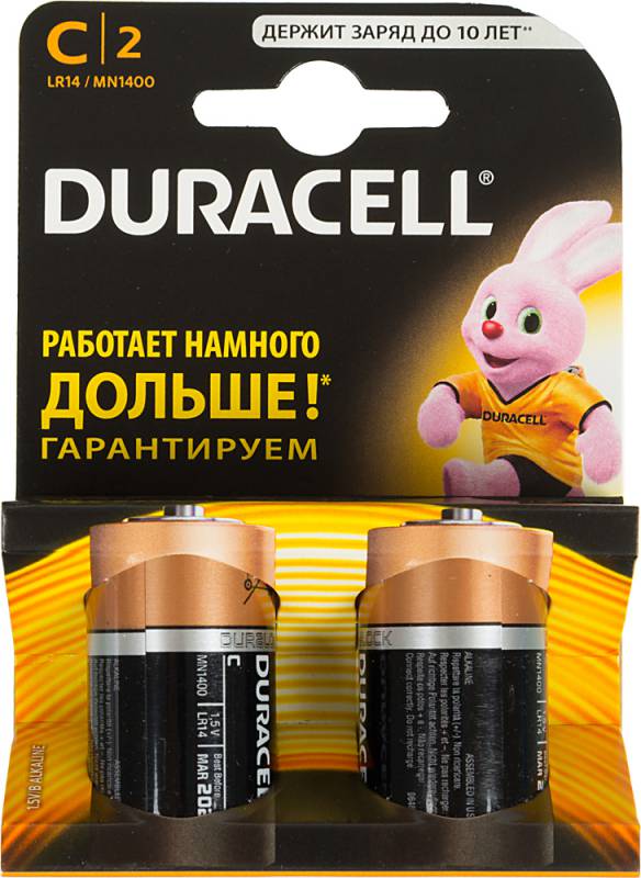 Батарея Duracell Basic LR14-2BL MN1400 C (2шт)