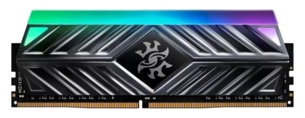 Память DDR4 16GB 3200MHz A-Data DIMM XPG SPECTRIX D41 RGB Grey Gaming Memory AX4U320016G16A-ST41 Non-ECC, CL16, 1.35V, Heat Shield, RTL