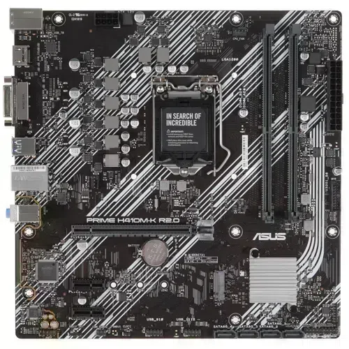 Материнская плата ASUS PRIME H410M-K R2.0 mATX LGA1200, H470 PCI-E DVI+HDMI GbLAN SATA MicroATX 2DDR4