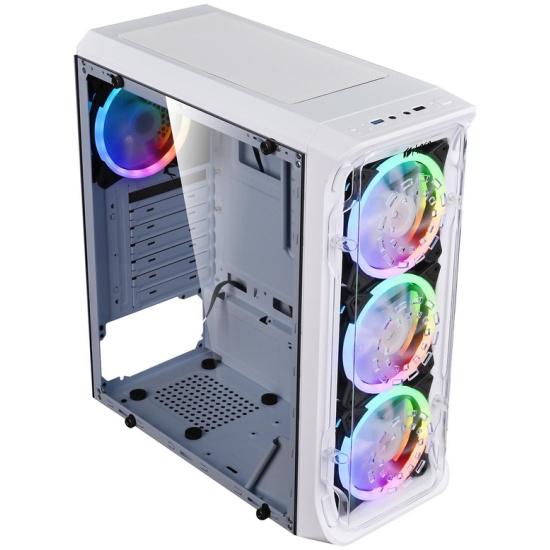 Корпус PC CASE HIPER MG100 WIND (w/o PSU, USB+HD audio, 1*RGB rear fan, 3*RGB front fan) BLACK