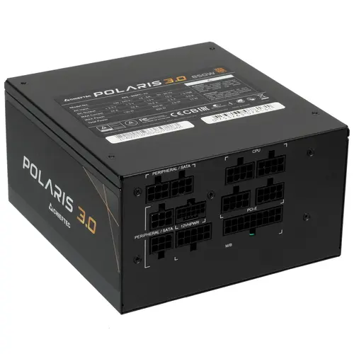 Блок питания Chieftec Polaris 3.0 PPS-850FC-A3 (ATX 3.0, 850W, 80 PLUS GOLD, Active PFC, 140mm fan, Full Cable Management, Gen5 PCIe) Retail (PPS-850FC-A3)