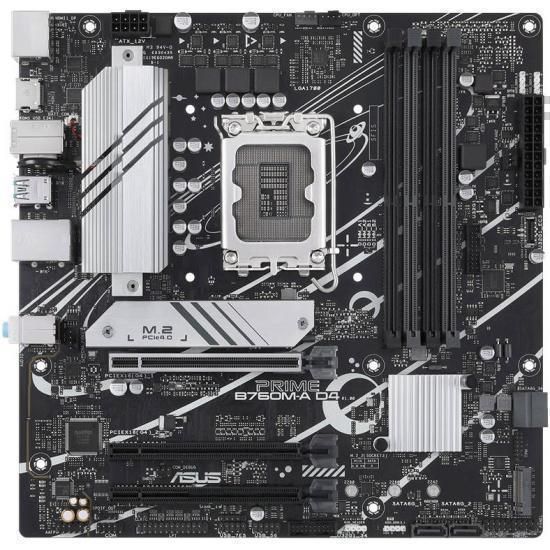 Материнская плата Asus PRIME B760M-A D4-CSM Soc-1700 Intel B760 4xDDR4 mATX AC`97 8ch(7.1) 2.5Gg RAID+HDMI+DP