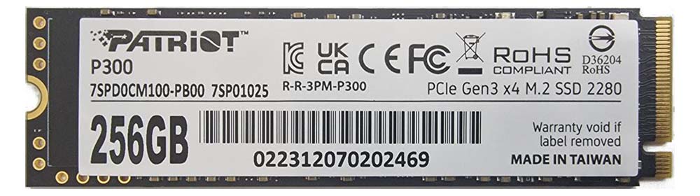 Накопитель SSD Patriot PCIe 3.0 x4 256Gb 7SPD0CM100-PB00 M.2 2280