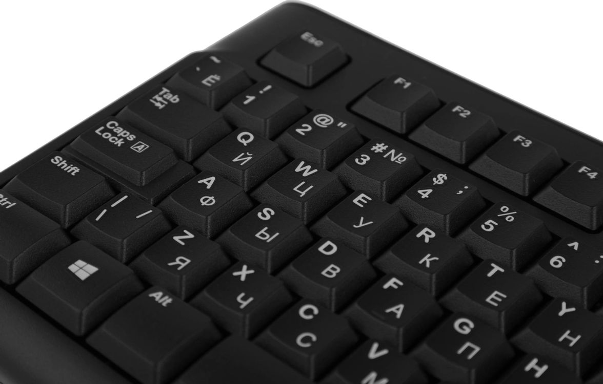 Клавиатура Logitech K120 черный USB (920-002522) кабель 1.5м