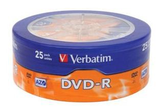 Диск DVD-R Verbatim 4.7Gb 16x wagon wheel (25шт) (43730)