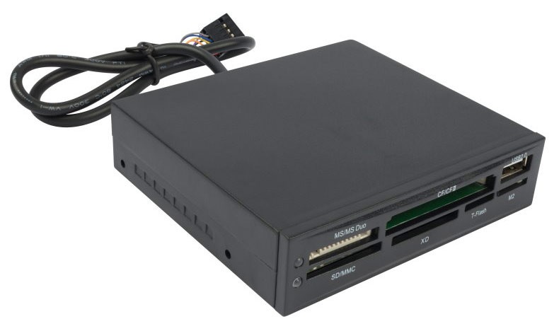 Устройство чтения карт памяти USB2.0 Acorp CRIP200-B черный