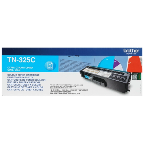 Картридж лазерный Brother TN325C голубой (3500стр.) для Brother HL4140/4150/4570/DCP9055/9270/MFC9460/9465/9970