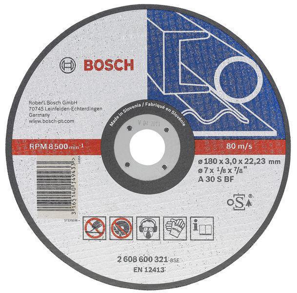 Диск отрезной по мет. Bosch (2608600394) d=125мм d(посад.)=22.23мм (угловые шлифмашины)