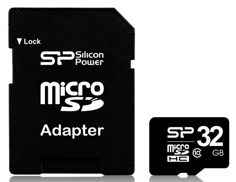 Флеш карта microSDHC 32GB Silicon Power SP032GBSTH010V10SP + adapter