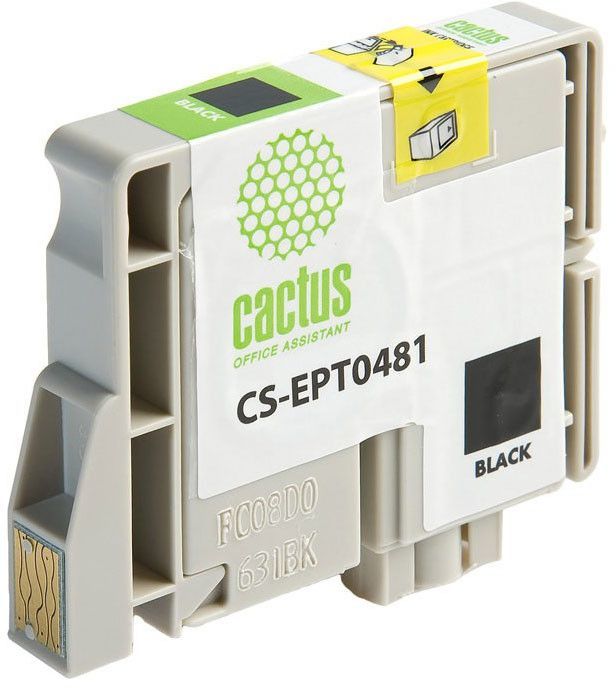 Картридж струйный Cactus CS-EPT0481 T0481 черный (16мл) для Epson Stylus Photo R200/R220/R300/R320/R340/RX500/RX600/RX620/RX640