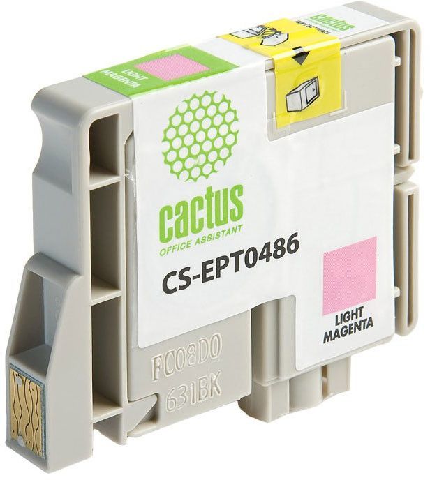 Картридж струйный Cactus CS-EPT0486 T0486 светло-пурпурный (14.4мл) для Epson Stylus Photo R200/R220/R300/R320/R340/RX500/RX600/RX620/RX640