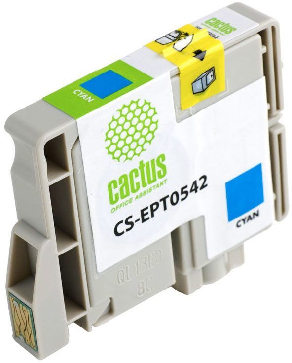 Картридж струйный Cactus CS-EPT0542 T0542 голубой (16.2мл) для Epson Stylus Photo R800/R1800