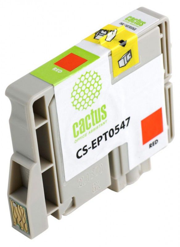 Картридж струйный Cactus CS-EPT0547 T0547 красный (16.2мл) для Epson Stylus Photo R800/R1800