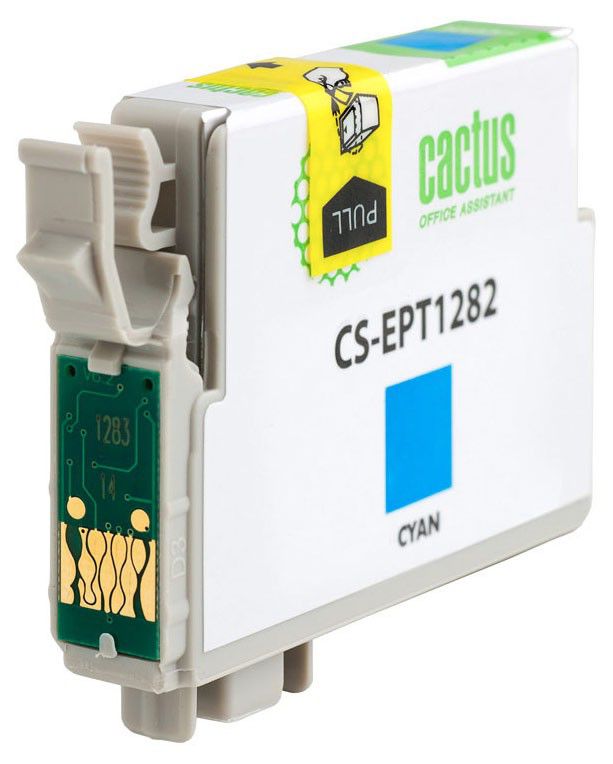 Картридж струйный Cactus CS-EPT1282 T1282 голубой (7мл) для Epson Stylus S22/S125/SX420/SX425/Office BX305