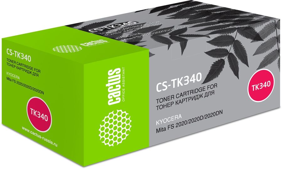 Картридж лазерный Cactus CS-TK340 TK-340 черный (12000стр.) для Kyocera Mita FS 2020/2020D/2020DN