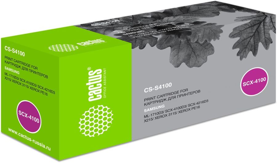 Картридж лазерный Cactus CS-S4100 черный (3000стр.) для Samsung SCX-4100