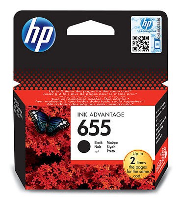 Картридж струйный HP 655 CZ109AE черный (550стр.) для HP DJ IA 3525/4615/4625/5525/6525