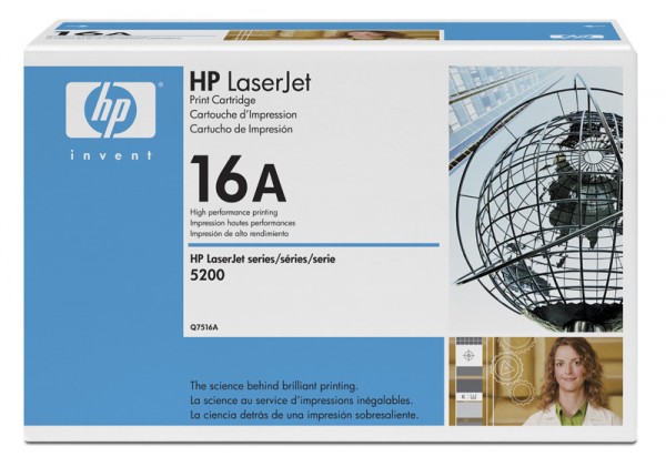 Картридж лазерный HP 16A Q7516A черный (12000стр.) для HP LJ 5200