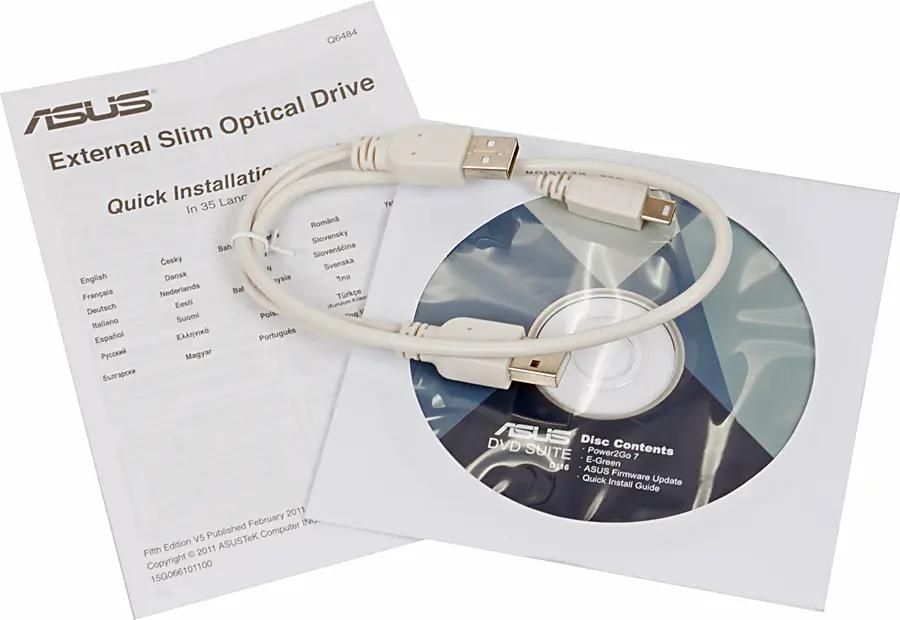 Привод DVD-RW Asus SDRW-08D2S-U LITE/WHT/G/AS белый USB внешний RTL